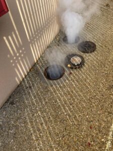 Recherche de fuite avec le Procédé FUMIGENE à 44600 SAINT NAZAIRE
